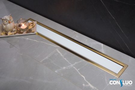 Душевой канал Pestan Confluo Premium White Glass Gold 750