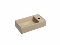 Ceramicanova Умывальник подвесной прямоугольный Element  407*217*100мм, чаша слева, капучино матовый