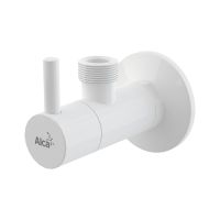 ALCAPLAST Угловой вентиль с фильтром 1/2х1/2, круглый, белый