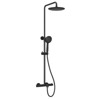 Sancos Душевая стойка SANCOS Game для душа с изливом с термос. смес. удлин. шт., цвет черный матовый