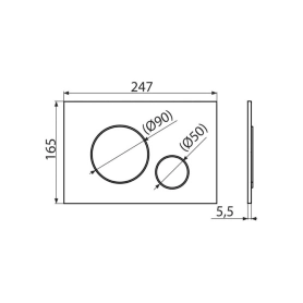 ALCAPLAST Инсталляция с белой кнопкой M670