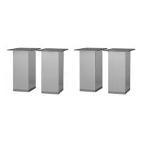 99.9811 Комплект опор (ножек) для напольного монтажа мебели, 4 хром пластик