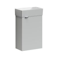 Sancos Тумба подвесная Mini с распашной дверцей 355х205х500, внутри 1 полка, правая бел. гл.