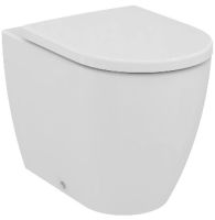 IS ELLISSE Напольный пристенный безободковый унитаз с сиденьем, крышкой с функцией плавного закрытия