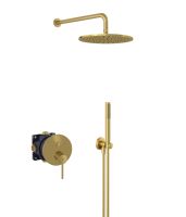 KLUDI BOZZ Комплект для душа  (7 в 1) с кнопочным переключателем, Brushed Gold 