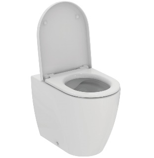 IS ELLISSE Напольный пристенный безободковый унитаз с сиденьем, крышкой с функцией плавного закрытия