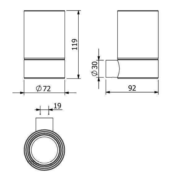 KLUDI VELA R Стакан подвесной, брашированное золото