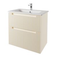 Dreja  EUPHORIA, 80 см, Тумба подвесная/напольная, 2 ящика, бежевый матовый