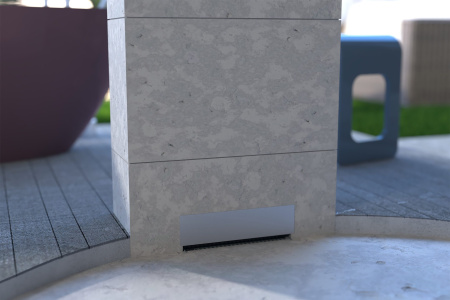 OMP Tea Трап Intramura 35 см, пристенный, гидрозатвор, ABS, горизонтальный выход 