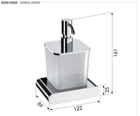 Дозатор Remer Lounge LN13СFP, черный брашированный хром