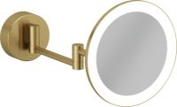 KLUDI-VELA R зеркало косметическое, настенное, одностороннее , брашированное золото