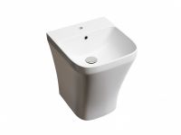 Ceramicanova Раковина моноблок подвесная DION, с отверстием под смеситель