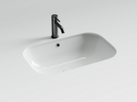 Ceramicanova Умывальник Era прямоугольный 610x405x190 встраиваемый снизу, с отверст.слива-перелива