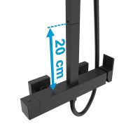 IO Удлинитель душевой штанги INVERTER C 20см, черный