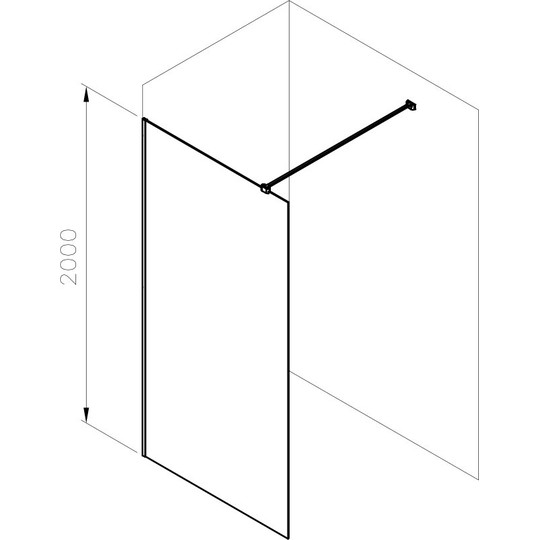 Неподвижная стенка RAVAK ST Walk-In Wall AIR 900 профиль блестящий+ стекло прозрачное