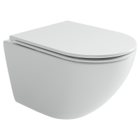 Ceramicanova Унитаз подвесной Alba 3.0, смыв Торнадо, 490x360x300,сиденье микролифт