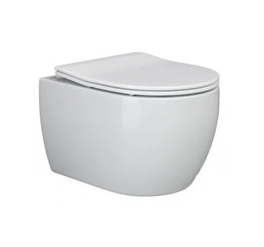 Комплект Подвесной унитаз PLAY Rimless + Система инсталляции Balance кнопка Square, черный матовый