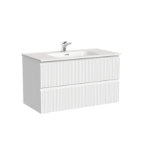 Sancos Тумба подвесная Snob R, два ящика, доводчики скрытого монтажа, 890х445х500 Bianco