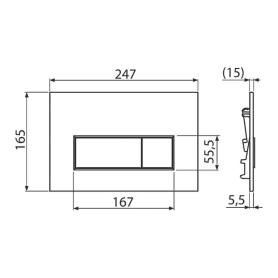 ALCAPLAST Панель смыва, для скр. сис. инсталл.,GUN METAL-мат