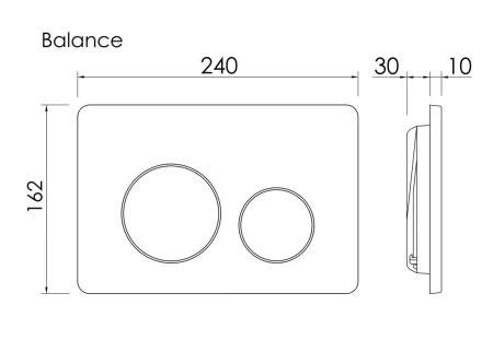 Комплект Подвесной унитаз PLAY Rimless CN3001+ Система инстал. Balance кнопка Circle CN121001MB чер.