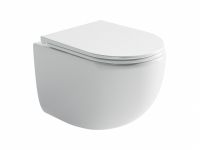 Ceramicanova Унитаз подвесной UP Rimless Торнадо,с ультратонким сидением, микролифт, белый