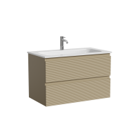 SANCOS Тумба подвесная Folk 790х445х500, c двумя ящиками оснащенными доводчиками, Капучино, арт.FL80