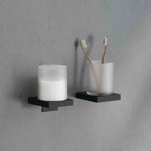 KLUDI VELA C Дозатор стеклянный для жидкого мыла, черный матовый