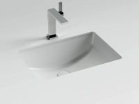 Раковина встраиваемая снизу Ceramicanova Эра 520x370x210, с отверстием слива - перелива, белый