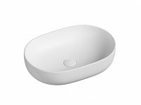 Ceramicanova Умывальник накладной овальный Element 600*415*135мм, белый мат.