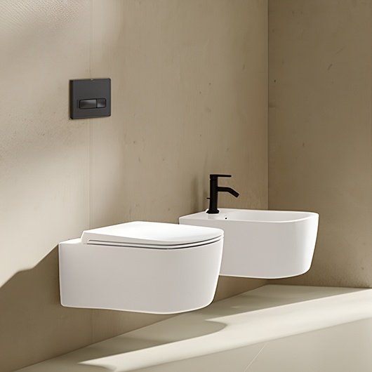 KLUDI RESA S унитаз подвесной, Торнадо смыв, без крышки, белый матовый