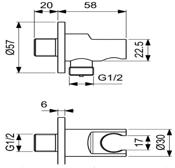 IS Шланговое подключение IDEALRAIN, 1/2", хром