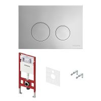 Комплект TECEspring Base, панель смыва LT с круглыми кнопками, хром глянцевый