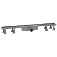 OMP Tea Дренажный канал Sumisura 80 см, подрезаемый, гидрозатвор,ABS,горизонт выход, оружейная сталь