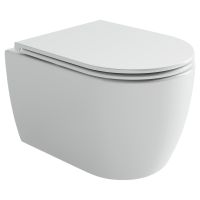 Ceramicanova Унитаз подвесной Noe 52см, торнадо 3.0 сиденье микролифт крепления белый