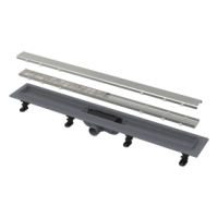 ALCAPLAST Дренажный канал с порогами для перф. решетки или решетки под кладку плитки 750м