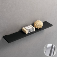 Полка с полотенцедержателем 45 см Novellini Frame, цвет Matt Black