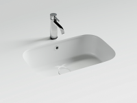 Ceramicanova Умывальник Era прямоугольный 570x395x195 встраиваемый снизу, с отверст.слива-перелива