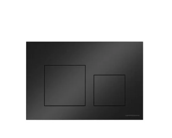 Комплект Подвесной унитаз NEW DAY Rimless + Система инсталляции Balance кнопка Square, черный матовы