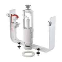 ALCAPLAST Арматура, выпускной комплект с один.кнопкой, впуск. механизм A15 1/2 боковой, пласт.резьба