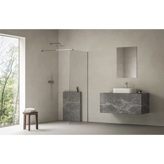 Неподвижная стенка RAVAK ST Walk-In Wall AIR 900 профиль блестящий+ стекло прозрачное