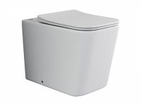 Ceramicanova Унитаз напольный пристенный Cubic Rimless,с ультратонким сид.,микролифт,белый