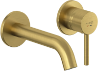 KLUDI BOZZ Комплект наст. смес. умыв. 2 отв., 180 mm, брашированное золото  + внутренняя часть 38243