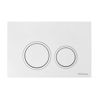 9940103 TECEspring, панель смыва с круглыми кнопками, белый глянец/хром глянец