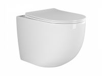 Ceramicanova Унитаз напольный пристенный Mia Rimless,с ультратонким сид.,микролифт, белый
