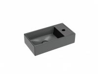 Умывальник подвесной прямоугольный (чаша слева, отверстие под смеситель справа) цвет темный антрацит