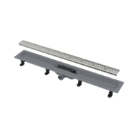 ALCAPLAST Дренажный канал с порогами и перфорированной решеткой (полипропилен) Simple 750м