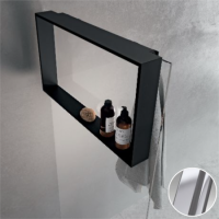 Полка с крючком 60x40 см Novellini Frame, цвет Silver