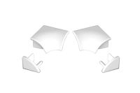 Набор (2 заглушки + 2 угловых соединения) для планки 11