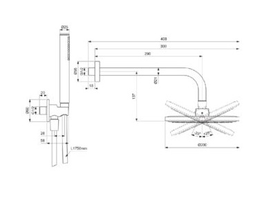 IS IDEALRAIN Промо комплект 5в1, хром