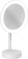 KLUDI-VELA R зеркало косметическое, настольное, одностороннее  белый матовый